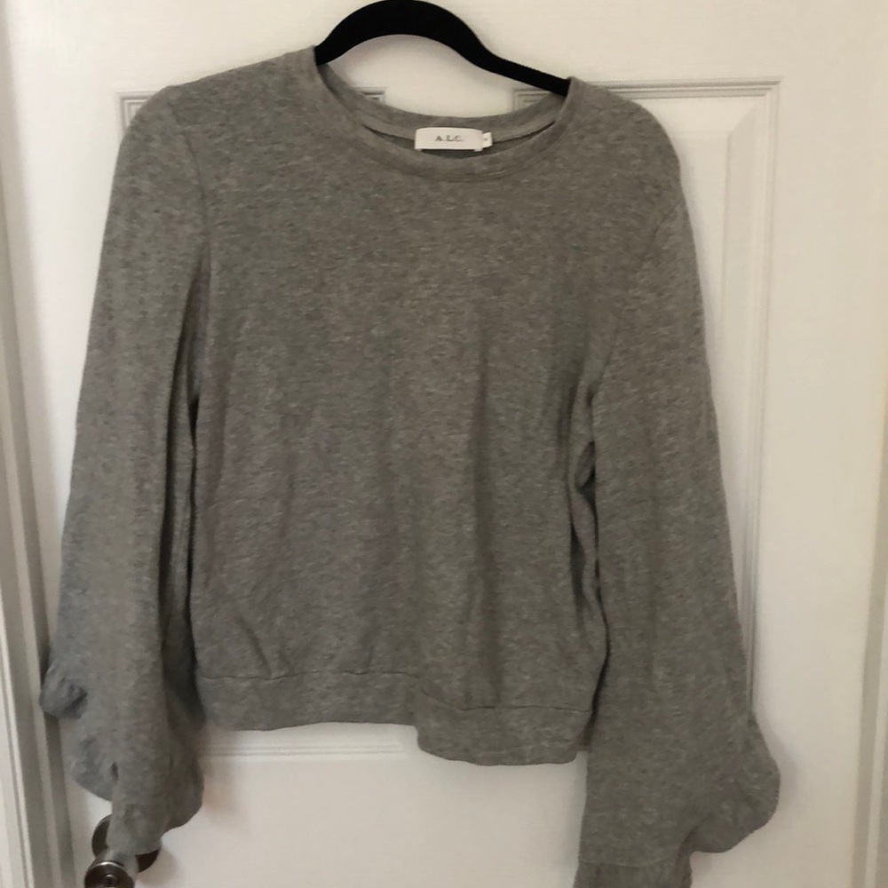 A.L.C Grey Sweatshirt with Bell Sleeves